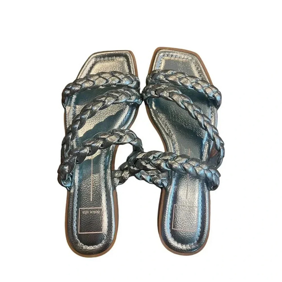 Dolce Vita Iman Women's Slide Sandals Blue Braided Strap Summer Casual 7.5 - Picture 5 of 5